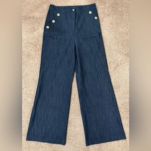 Tommy Hilfiger Blue Wide-Leg Suit Separates